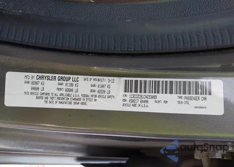 2012 Dodge Avenger Sxt from USA, damaged, VIN 1C3CDZCB1CN233089